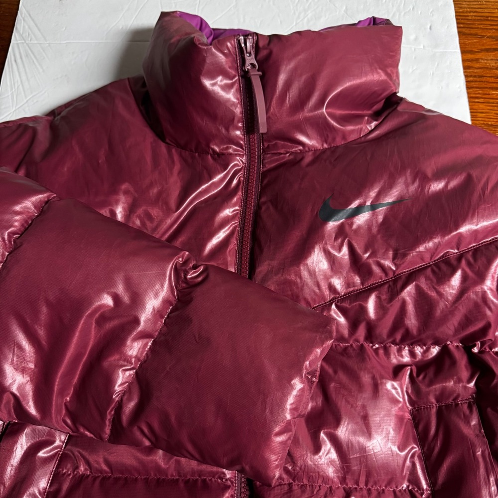 Nike Sportswear Windrunner Down-Fill Puffer‎ Jacket Womens Small Burgundy